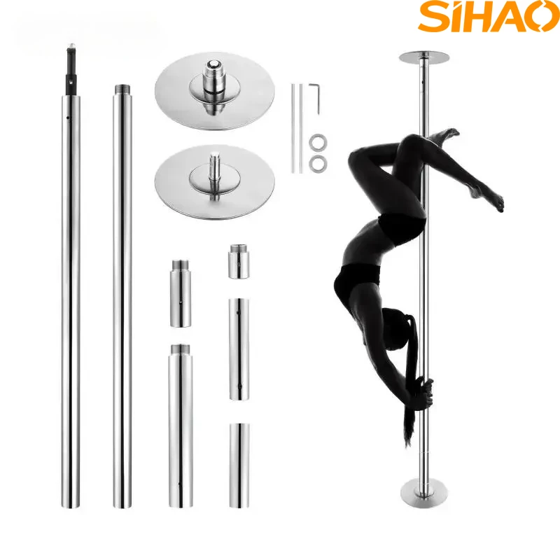 

SIHAO Professional Dancing Pole Portable Removable Stainless Steel Adjustable Fitness Spinning 45mm Heavy-Duty Pole for Exercise