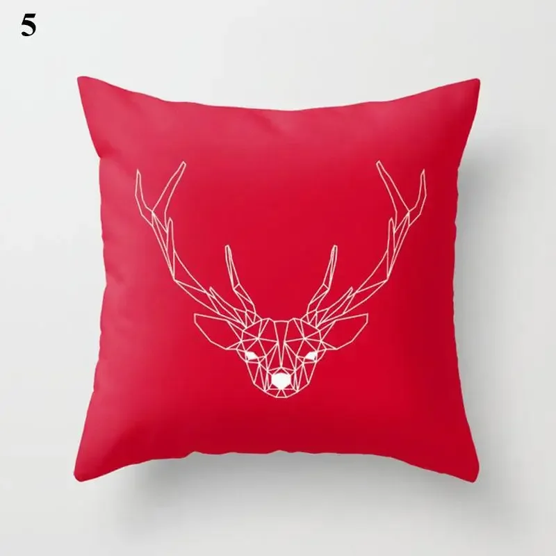 Modern Red Series Pillow Case Car Decoration Home Supplies New Creative Simple Nordic Geometry Waist Throw Cushion Cover
