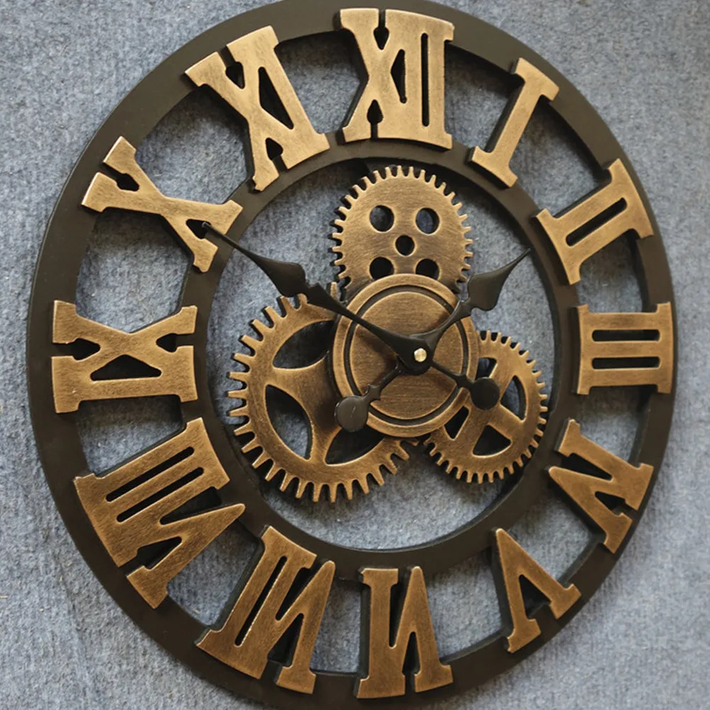 

1 шт. Креативные ретро-настенные часы с золотыми римскими цифрами, модные декоративные часы для дома, офиса, гостиной