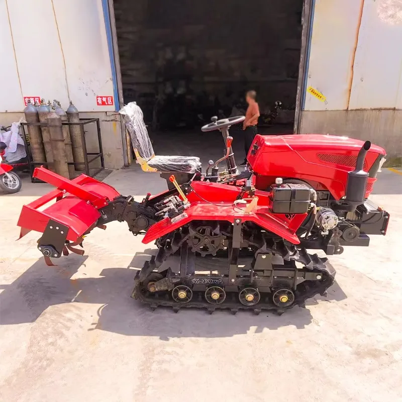 【Best-selling】Multi-purpose Crawler Tractor Farm Mini Tractor Farming Equipment Agricultural Cultivator Machine Crawler Cultivat