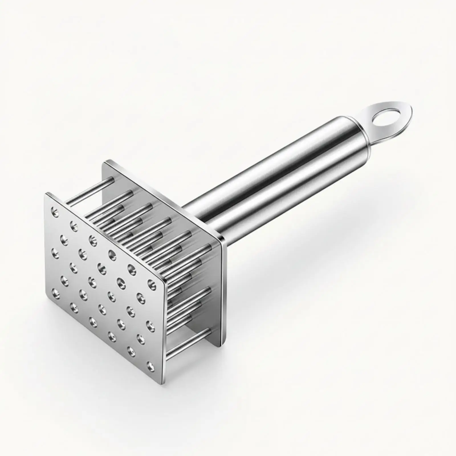 Meat Tenderizer with Stainless Steel Tines Tines Easy to Clean Meat Tenderizer Sharpened-Point for Grilling, Roasting