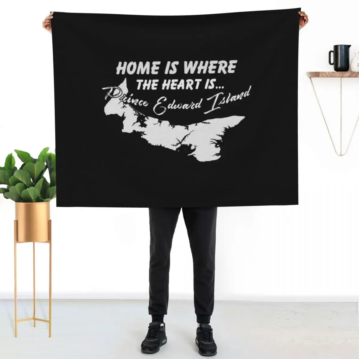 

Prince Edward Island Home - Home is Where the Heart Throw Blanket Cozy Home Blanket Gift for Christmas Holiday