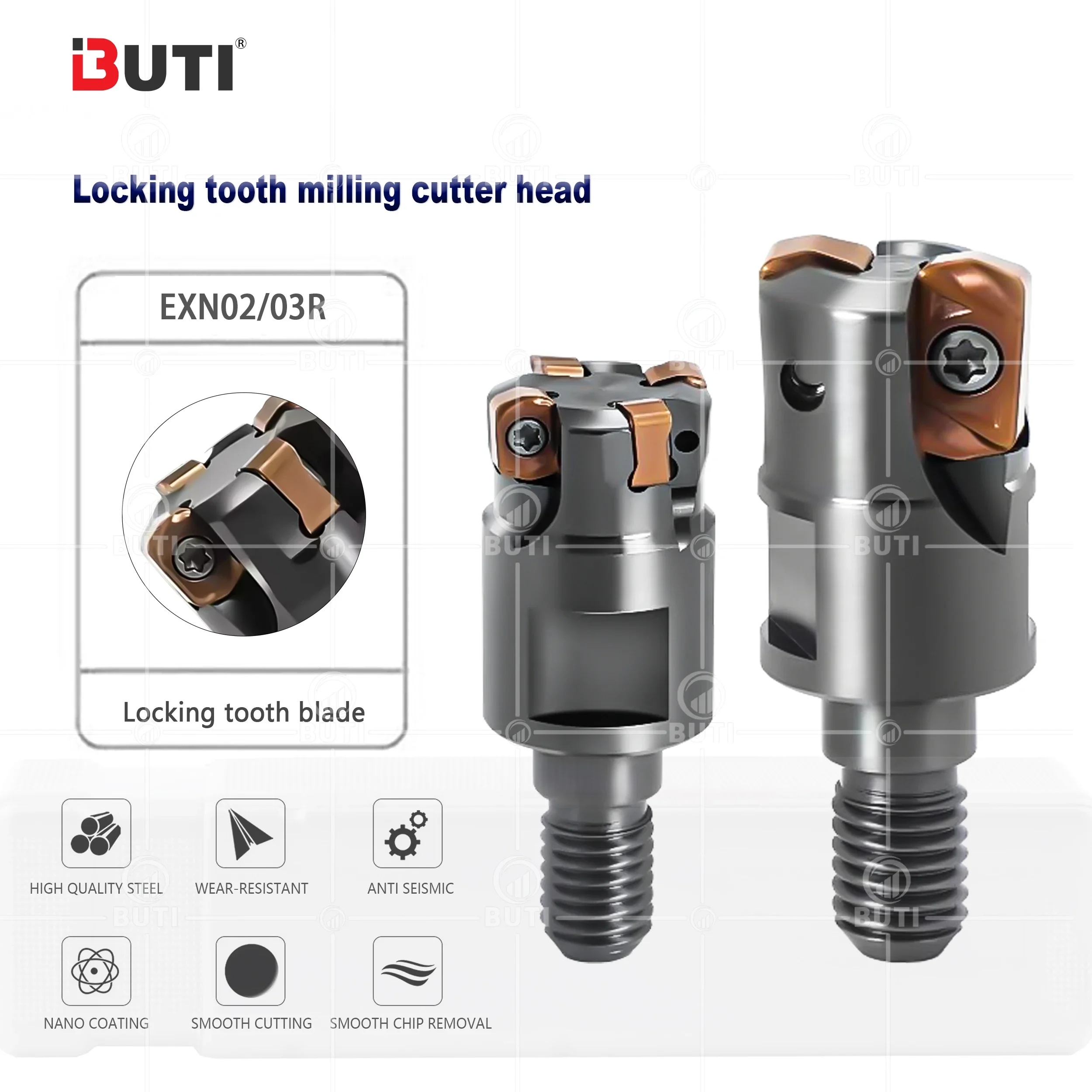 

EXN02R/EXN03R Lock Tooth Type Fast Forward To The Milling Cutter Head Suitable For LNMU020209 LNMU0303 Carbide Milling Inserts