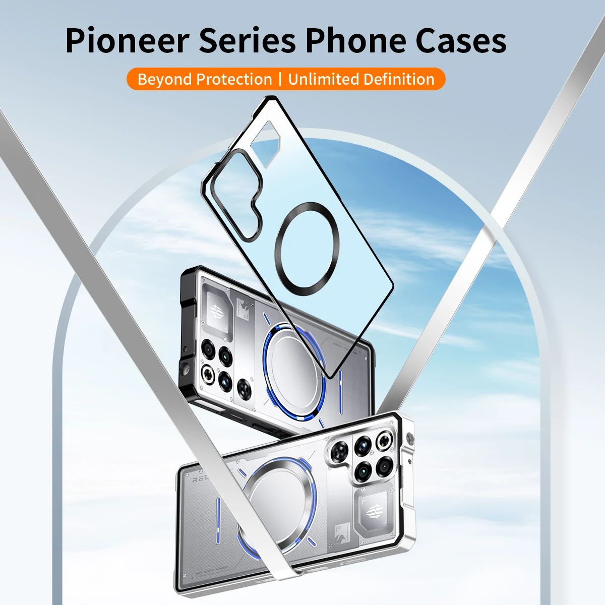 Casing ZTE Nubia Red Magic 11 Pro Plus Mewah, Pelindung Lensa Kaca Alloy Snap Snap, Bumper Funda untuk Red Magic 11 Pro Plus