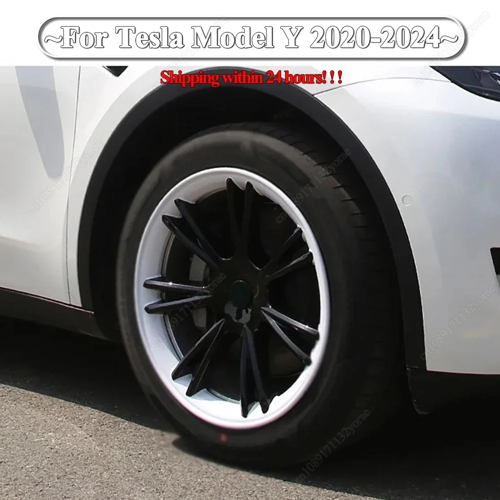 4PCS 19 Inch Hub Cap Original Car Replacement Wheel Cap Automobile Hubcap Full Cover Accessories For Tesla Model Y 2020-2024