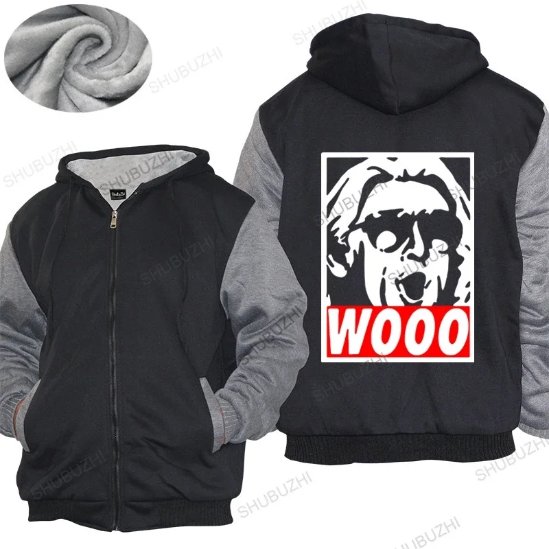 Mens winter warm coat loose tops Wooo thick hoody retro wrestling nature boy classic ric flair unisex hoodie women Fleece hoody