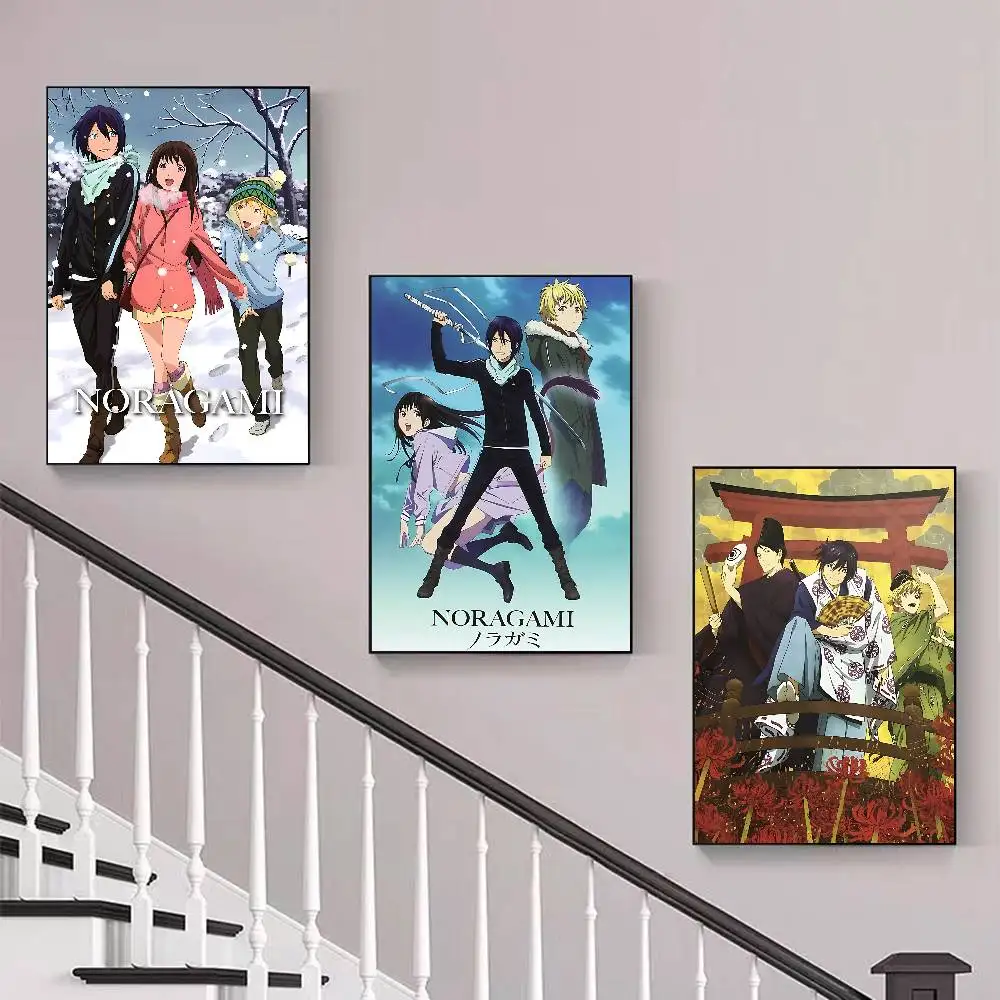 N-Noragami ملصق أنيمي كلاسيكي مقاوم للماء ورقة ملصق مقهى بار غرفة جدار ديكور