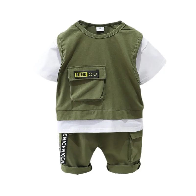 

New Summer Baby Clothes Suit Children Boys Girls Casual Cotton T-Shirt Shorts 2Pcs/Sets Toddler Fashion Costume Kids Sportswear