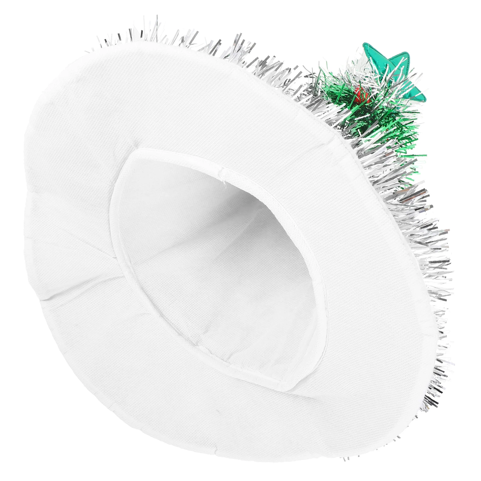 

Christmas Hat Decorations Nonwoven Xmas Tree Hats Green Silver Glitter Holiday Gifts Christmas Tree Decor Stylish Fashion