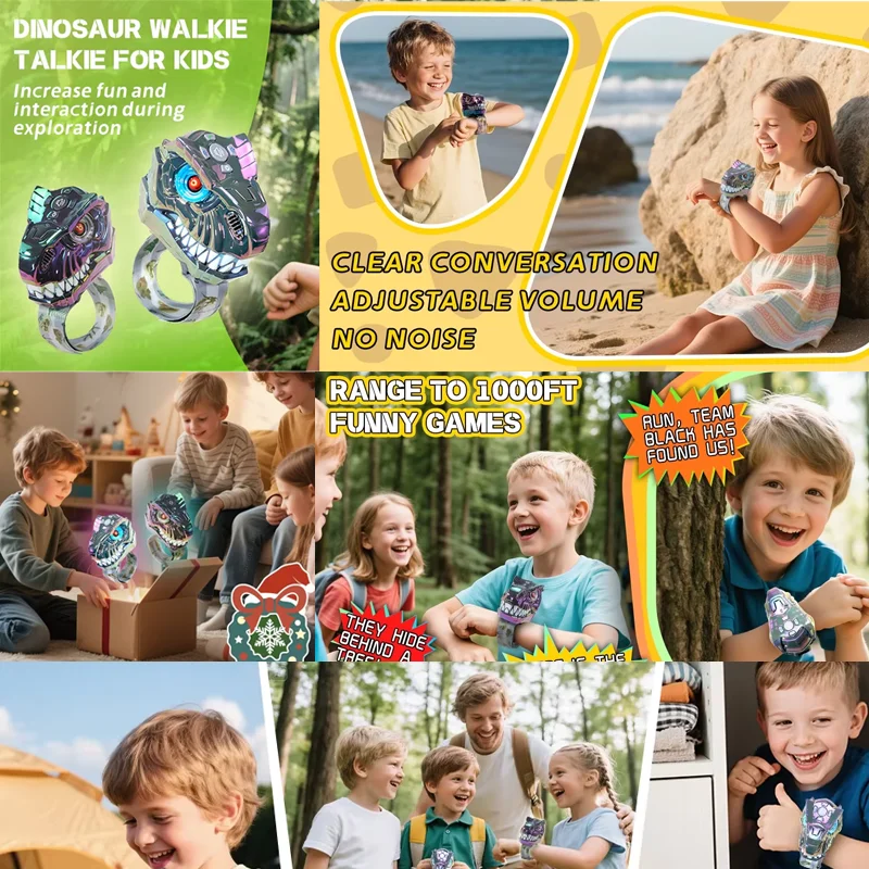 لعبة الديناصور الإلكترونية جهاز اتصال لاسلكي للأطفال، لعبة مغامرة خارجية، هدية عيد ميلاد مبتكرة