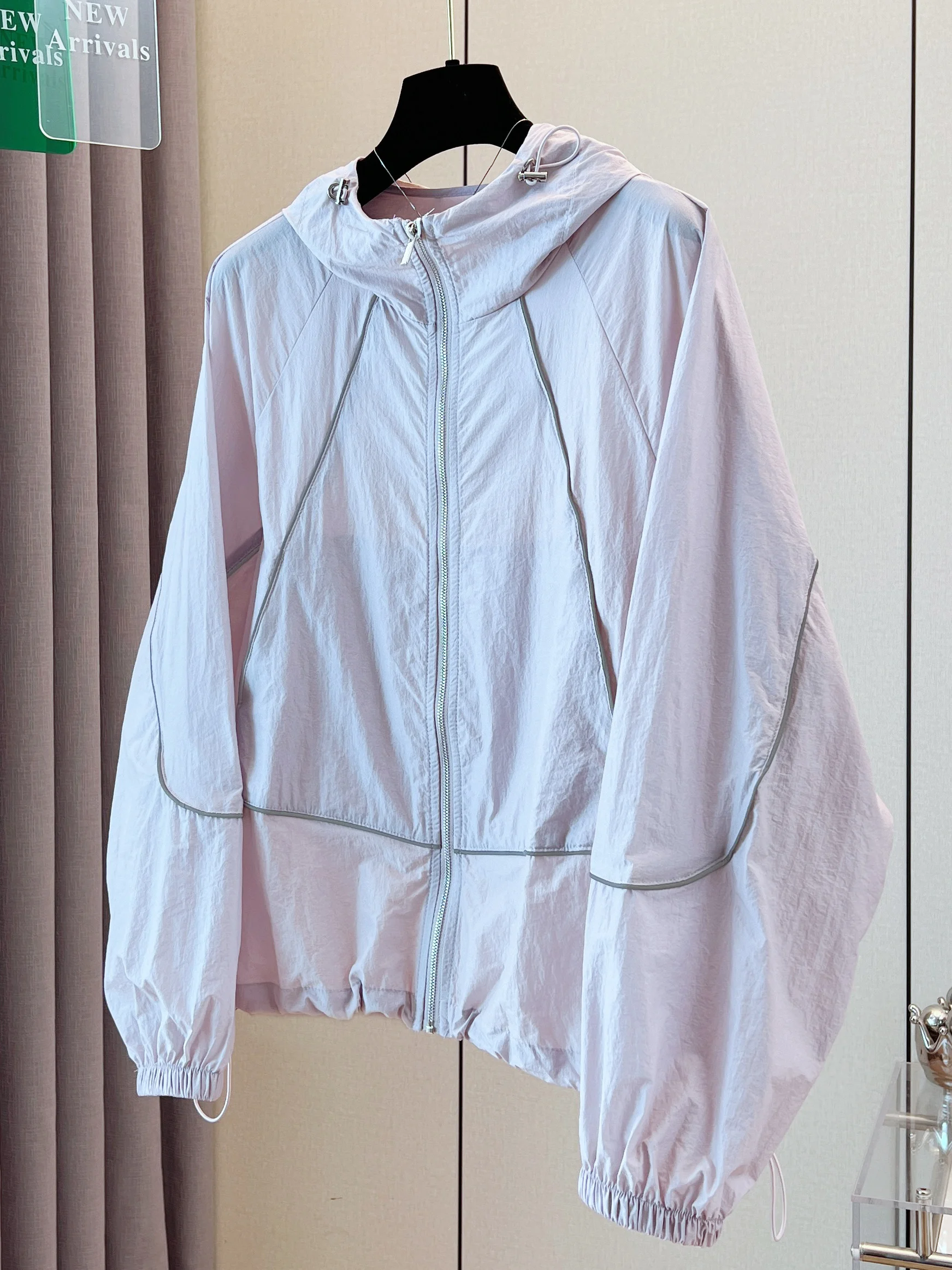 

Women's Summer Loose Breathable Purple Sun Protection Outerwear Air Conditioned Open Cardigan Stylish Versatile Short Coat