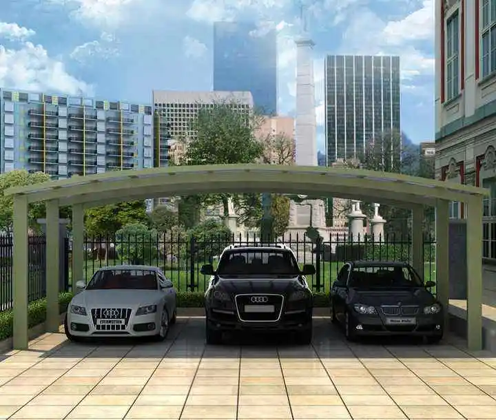 Outdoor Assembled Heavy Duty Car Parking All Weather High Quality Large Size Carport Luxurious Villa Backyard Car Shelter