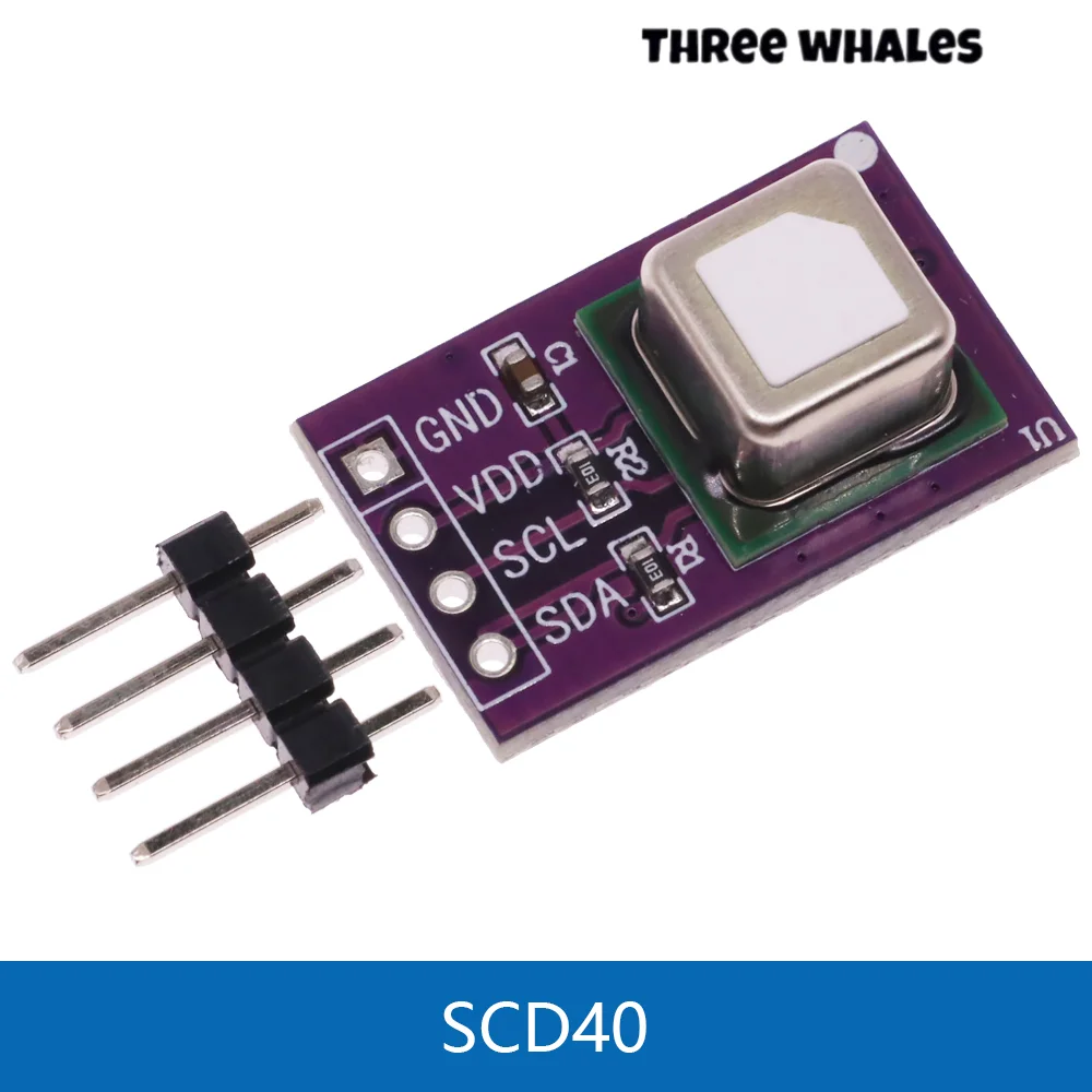 /SCD40 SCD41 Gas Sensor Module Detects CO2 CO2 Temperature and Humidity Two In One I2C Communication Purple with Pin Array image 5