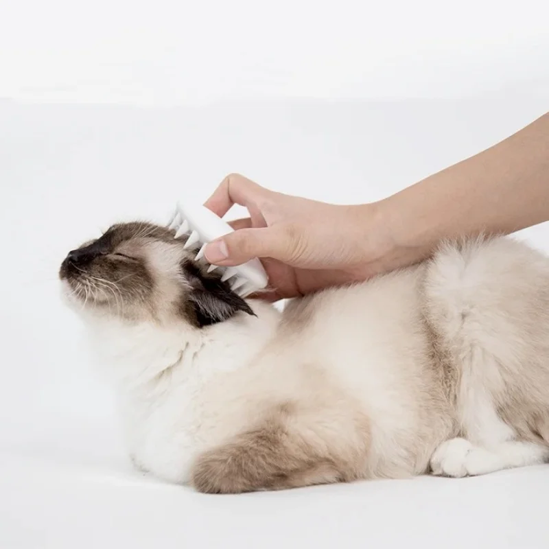 Siliconen massageborstel voor kattenverzorging en haarverwijdering_voghion.com