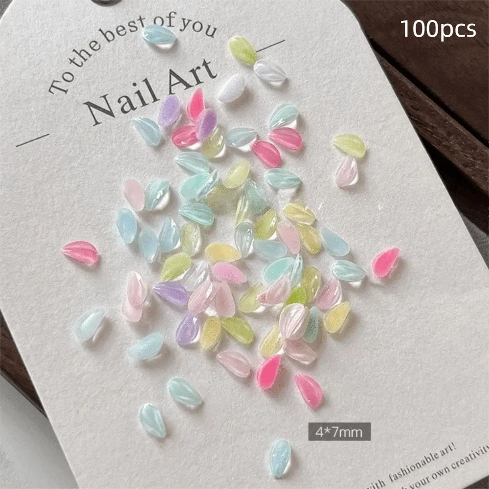 3D Flower Petals Nail Art Sequins Kit Transparent DIY Nail Art Glitter Set Colorful DIY Nail Embellishments Manicure Accessories