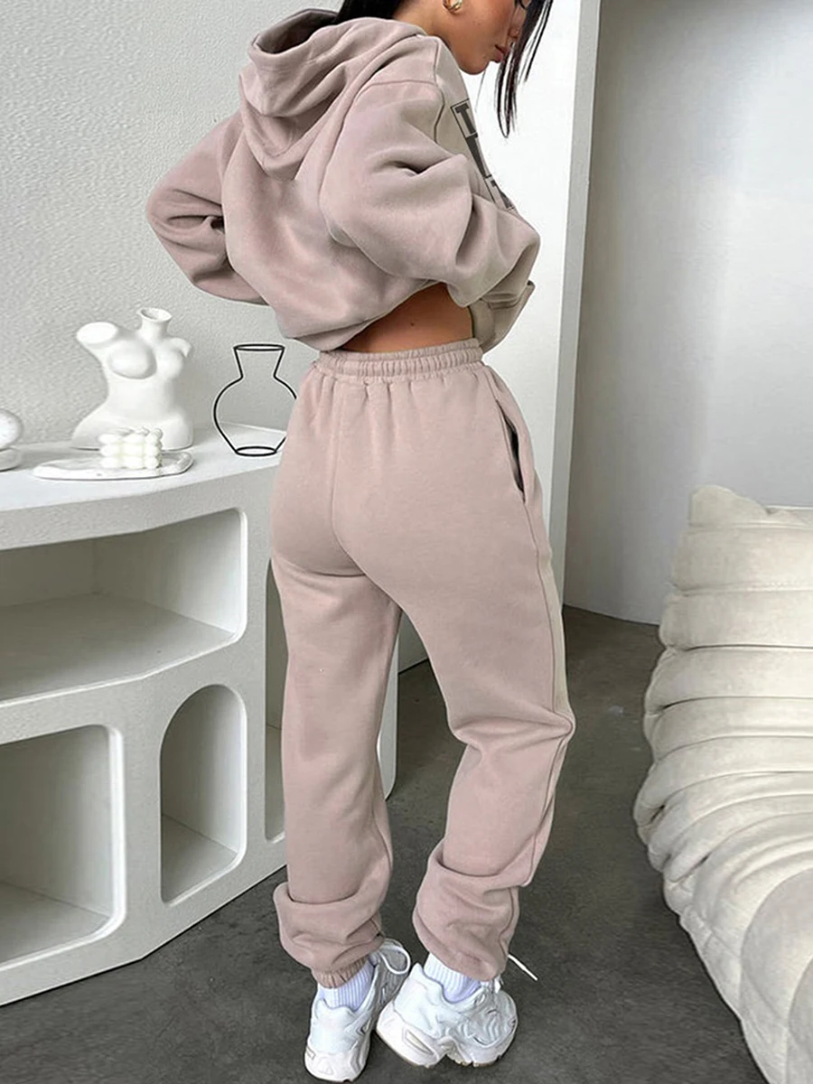 

CHQCDarlys Women s 2 Piece Outfits Fall Casual Tracksuit Long Sleeve Hoodie Sweatshirts Jogger Pants Set Sweatsuits