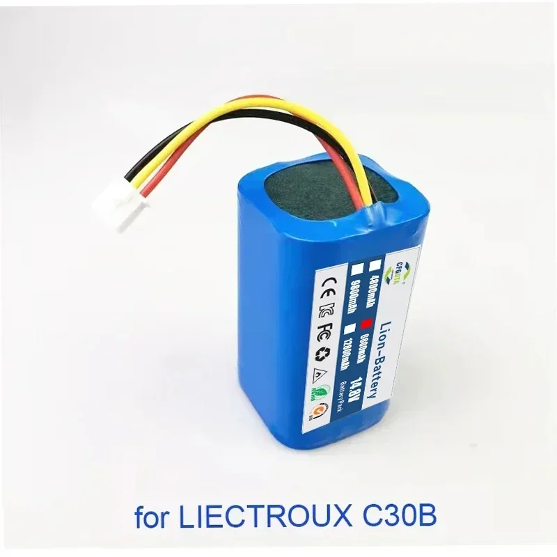 Bateria Original de Alta Capacidade para LIECTROUX Robot Aspirador De Pó, 12800mAh, Célula De Lítio, 1Pc por Pacote, C30B