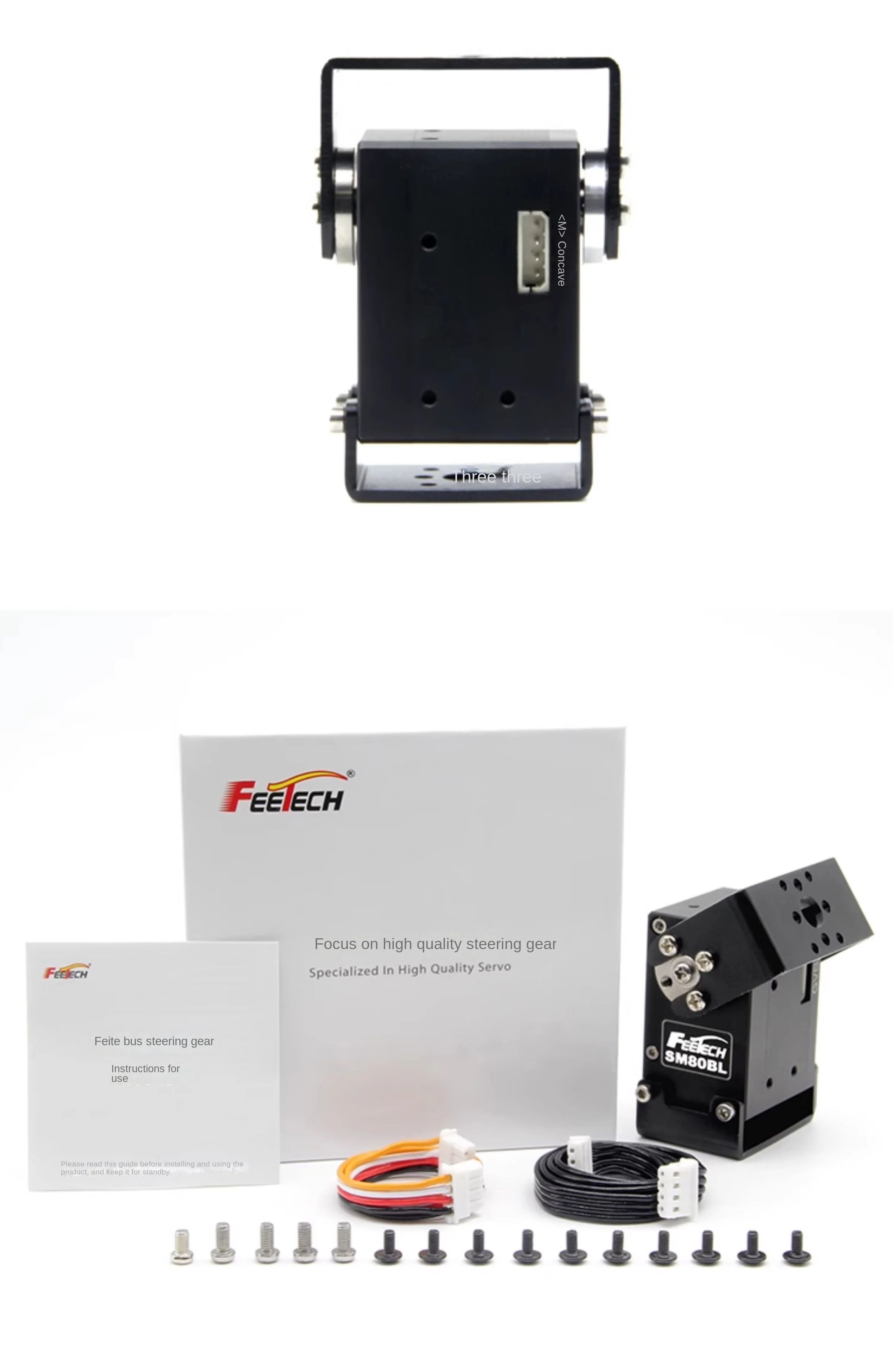 Feetech Feite SM80BL Brushless Steering Gear 24V Metal Remote Control Toy 12V 80kg RS485 Serial Bus Servo