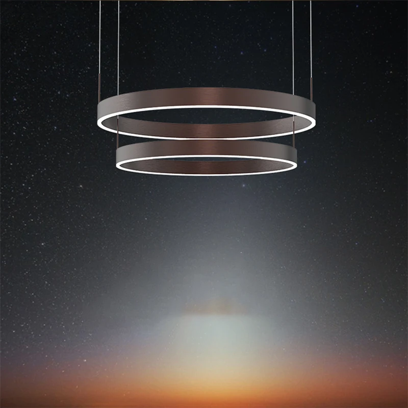 AiPaite Ring LED Light Fixture for Dining Room, Bedroom, and Other Home Decor, Adjustable Height Ceiling Pendant.