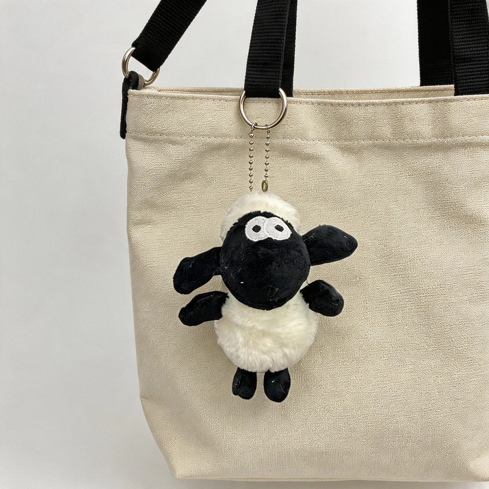 Llavero de peluche de Shaun el Ovejo, bonito colgante suave para bolso, regalo, decoración para mochila, juguete de peluche adorable