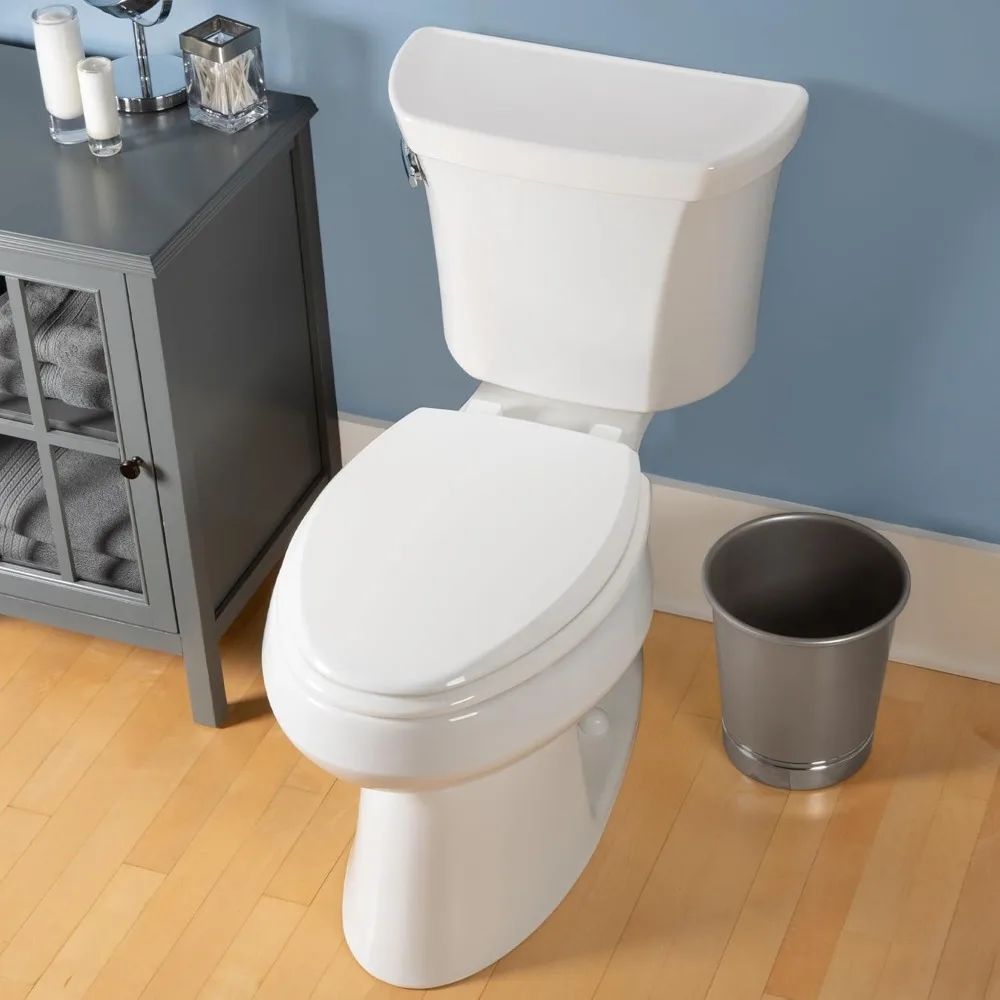 

Cassel Slow Close Toilet Seat, Easy Clean, Non Slip Premium Wood Seat, Easy Install, Made in USA, Elongated, White, 4-Pack