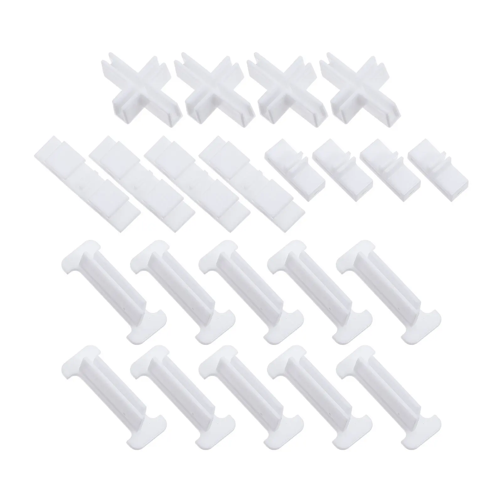 22Pcs Drawer Divider Connector Clips Plastic Adjustable Fixing Buckle Clips for Organizer Drawer Partition Cabinet Storage