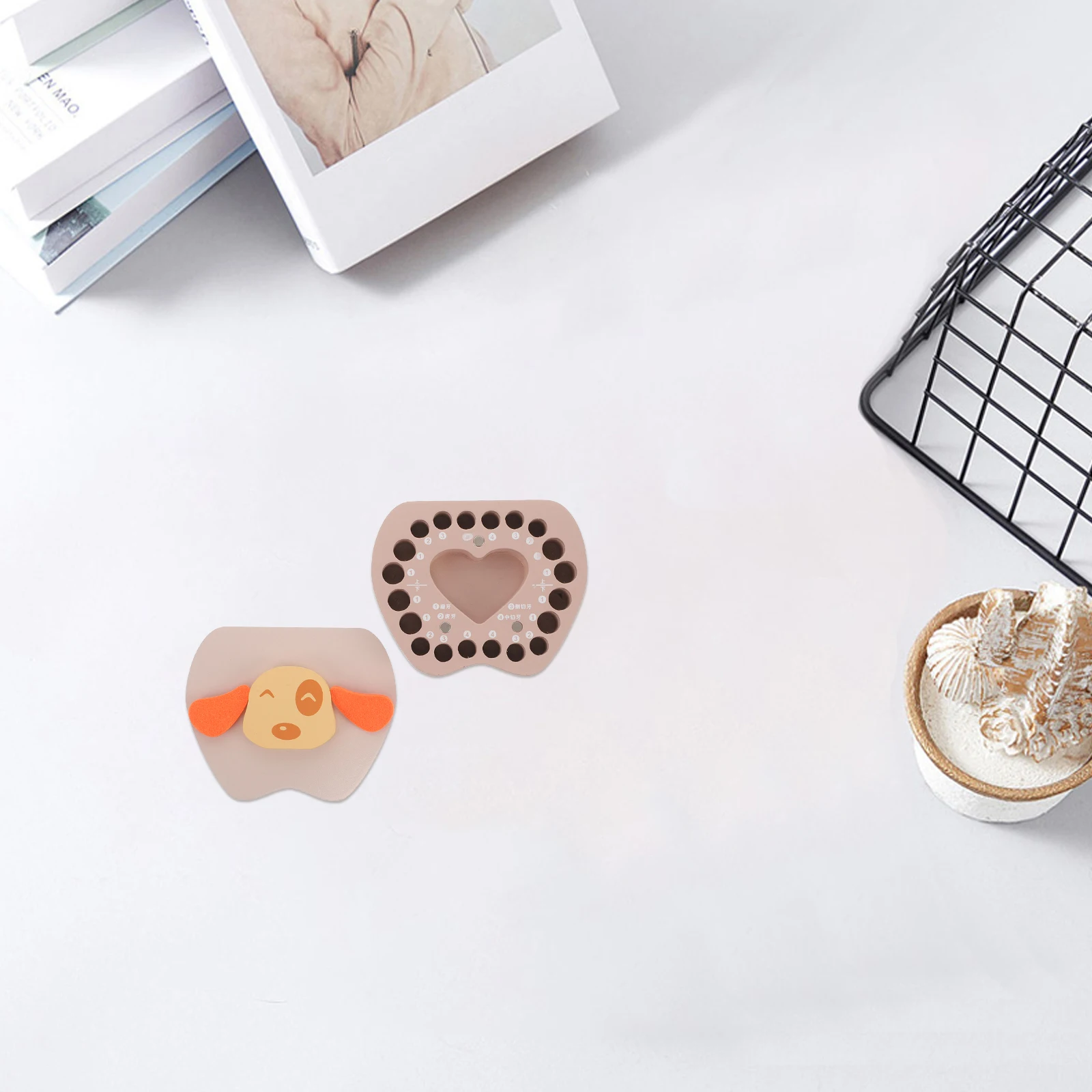 

Baby Tooth Box Wooden Storage ganizer Holder Container Decor Keepsake Case Milk Teeth Fetal Hair Umbilical Cord Collector Infant