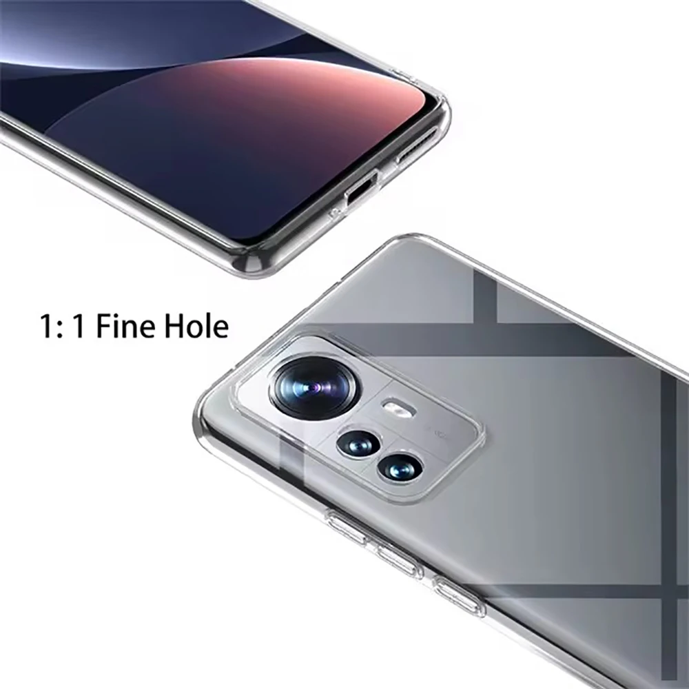 Klare Silikon-weiche Handyhülle für Xiaomi Mi 12 12s 12x Mi 12 lite Mi 12 12T Pro Ultradünne, klare Rückseite – Detail 4