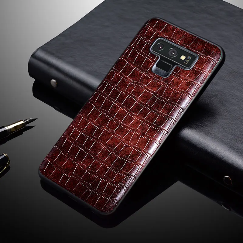 Luxury Crocodile Leather Case For Samsung Note 9 Shockproof Slim Fit Premium Back Cover for samsung galaxy note 9 phone case