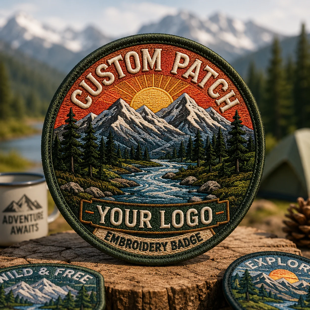 DIY Custom Embroidery Patches Logo Design Iron-On PVC Woven Badges with Hook & Loop for Jeans Printed Personalized Patch Decor