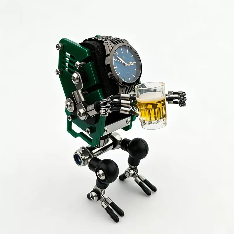Elevate Your Desktop Setup with This Innovative Tide Play Robot Watch Holder, A Perfect Blend of Functionality and Futuristic