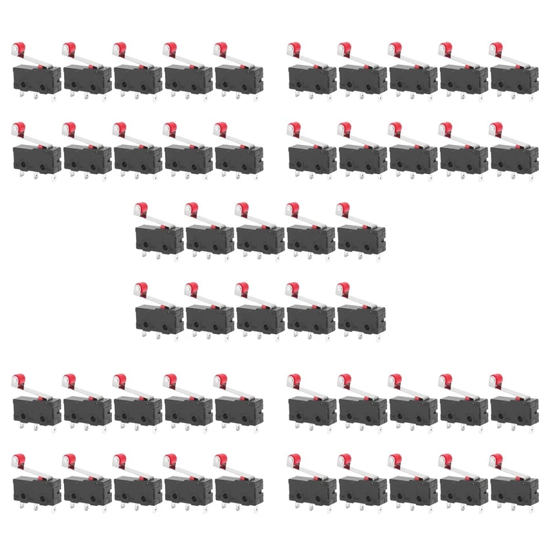 Promotion! 50 Pcs Mini Micro-Limit Switch Roller Lever Arm SPDT Snap Action LOT