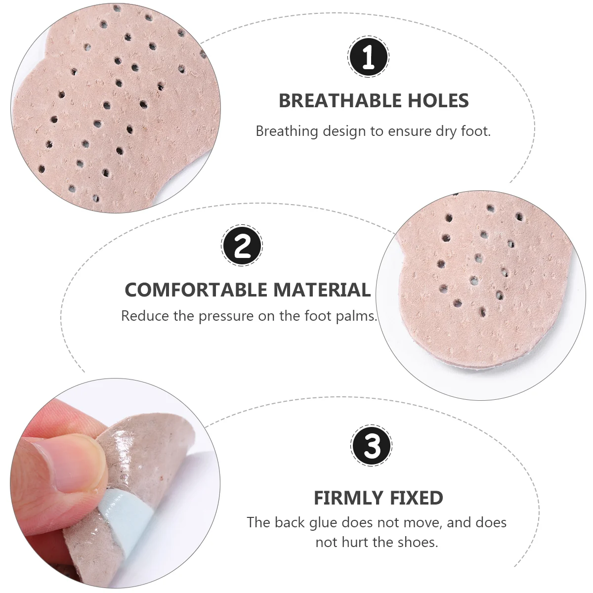 2-paar voorvoetkussen schoenpads voorvoet halve binnenzool sandalen kussen dames voorhalf inzetstuk