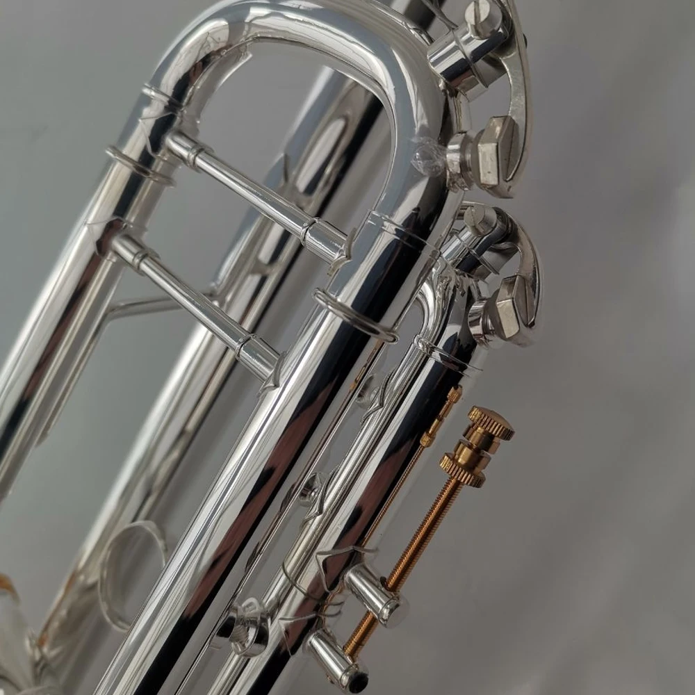 High Quality B-flat Trumpet LT180S-78 Nickel Plated Silver Professional Playing Jazz Musical Instrument with Accessories