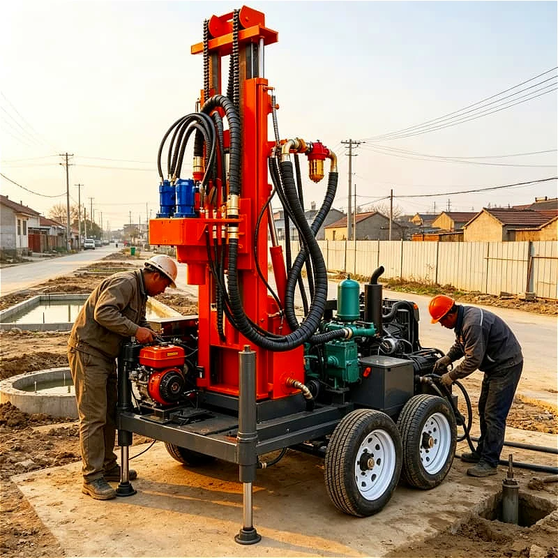 Environmental Sampling Small Water Well Drilling Rig Portable Hydraulic 100m For Soil Groundwater Investigation Customized