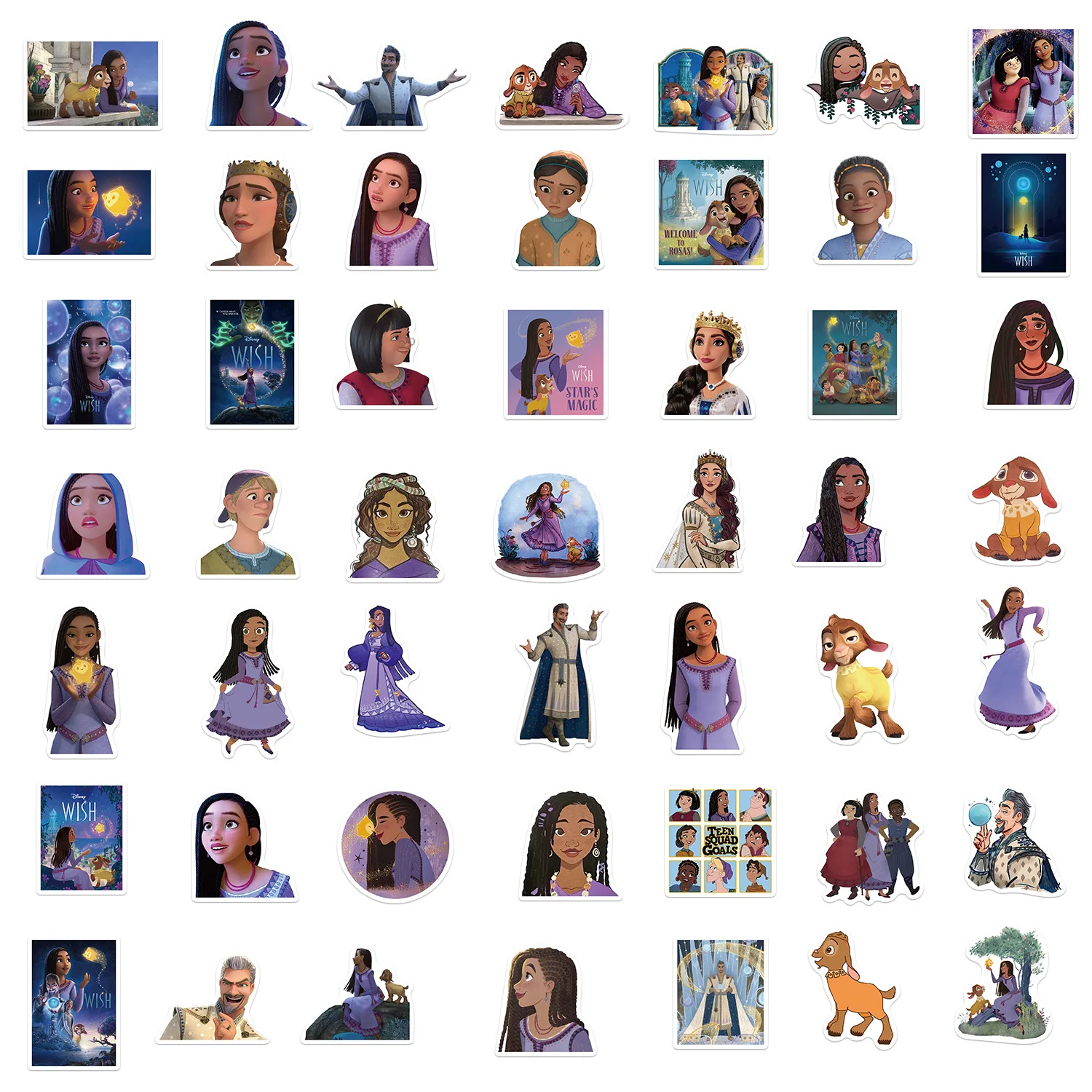 10/30/50pcs Disney Movie Wish Stickers Cute Asha Cartoon Girl Decals Kids Toy Phone Water Bottle Notebook Funny Graffiti Sticker