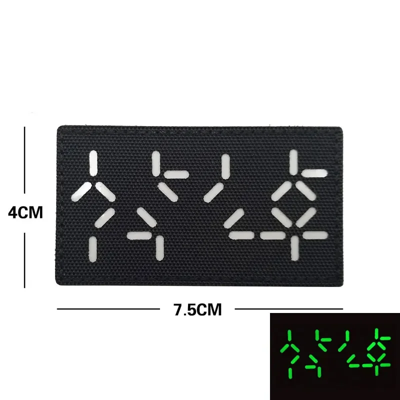 Reflective Dark Predator IR Laser Carved Glow Hook and Loop Patch Iron Blood Warrior Arm Badge Personalized Morale seal patches