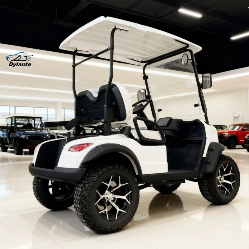 

Long Endurance 2 Seater Golf Buggy Adult Utility Vehicle Club Car 72V Lithium Electric Golf Cart With 12-Inch Off-Road Tires