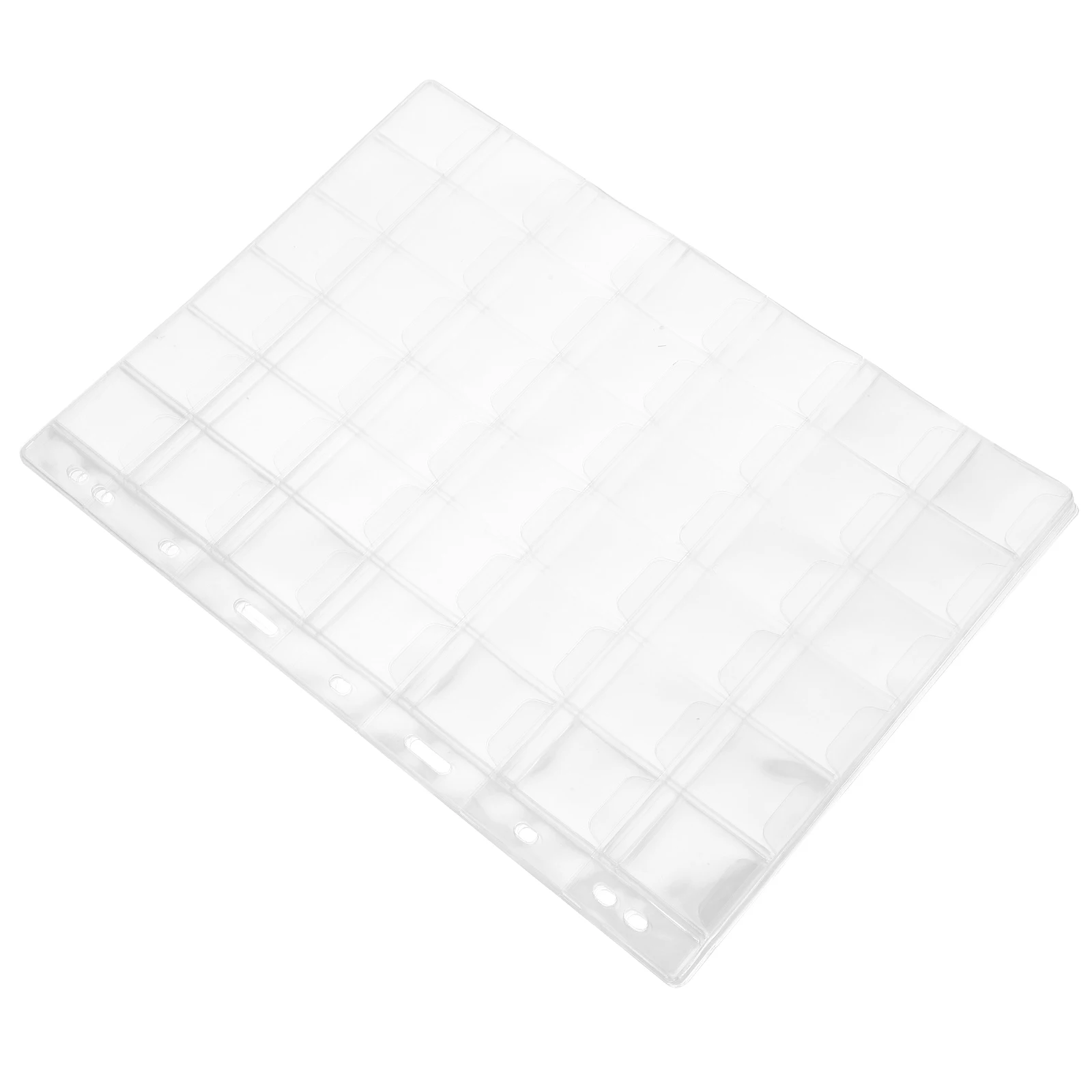 

10 Sheets Coin Collection Page 30 Grids Per Sheet Transparent PVC Binder Inserts Sleeves Leaf Holders Protector