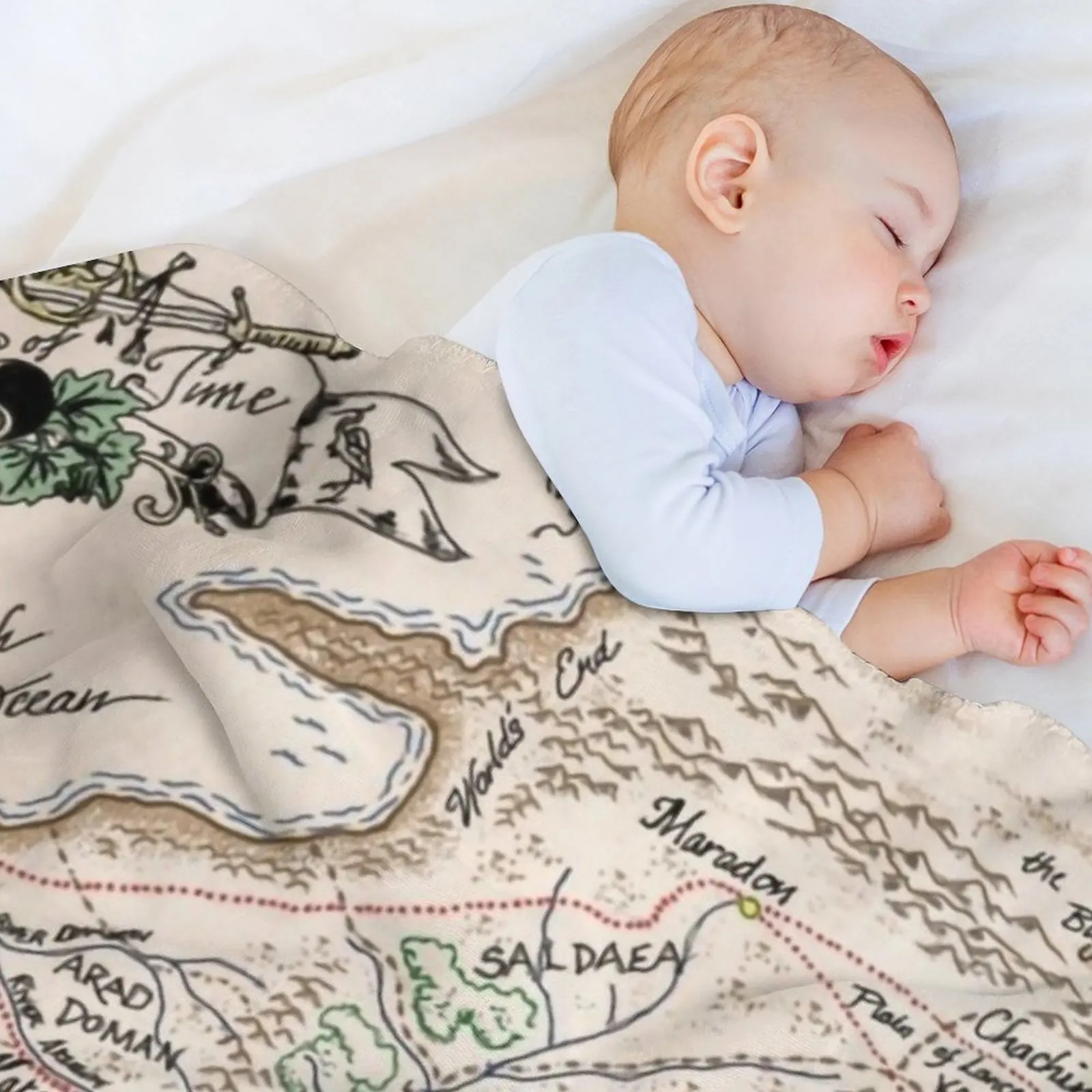 wheel of time map Throw Blanket For Baby Personalized Gift Moving Retros warm winter Blankets 3