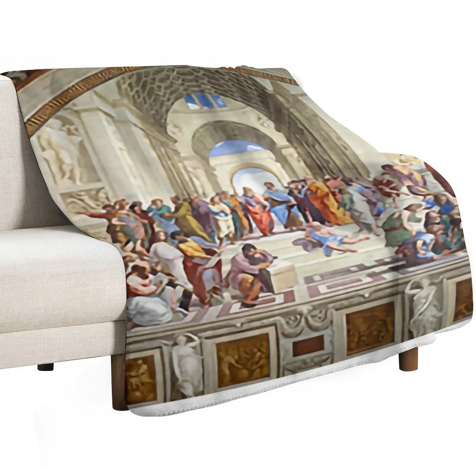 40. Одеяло Raphael's The School of Athens (1511) с знаменитой картиной, красивые одеяла для малышей, роскошные утепленные детские одеяла