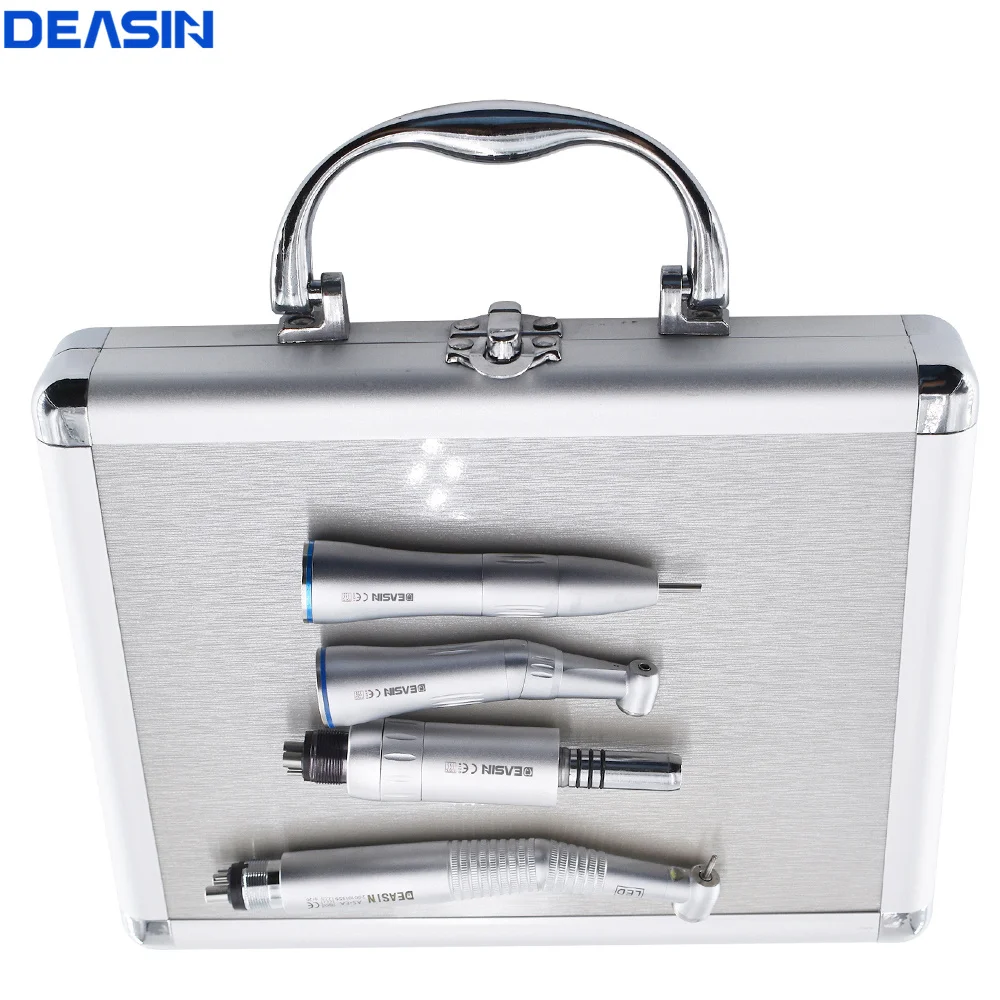 Dental-Handstück-Sets Dental 2/4-Loch-Druckknopf-Luftturbinen mit Einzelwasserspray LED Hoch-/Niedriggeschwindigkeits-Handstück-Motorkit – Detail 4