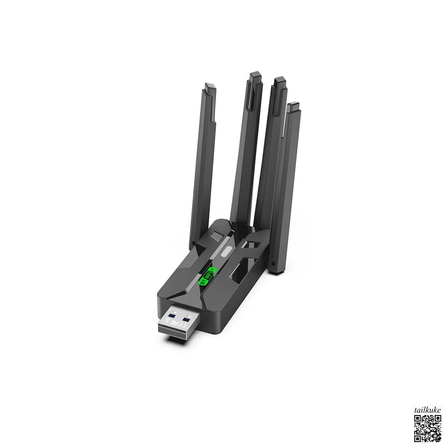 

WiFi6 Bluetooth 2-в-1 4-антенна двухдиапазонная сетевая карта Гигабитный USB Настольный компьютер WiFi-приемник Передатчик