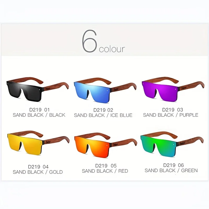 DUBERY Wooden Polarized UV400 ProtectionSunglasses For Men And Women 6 Colors Model 219 image 3