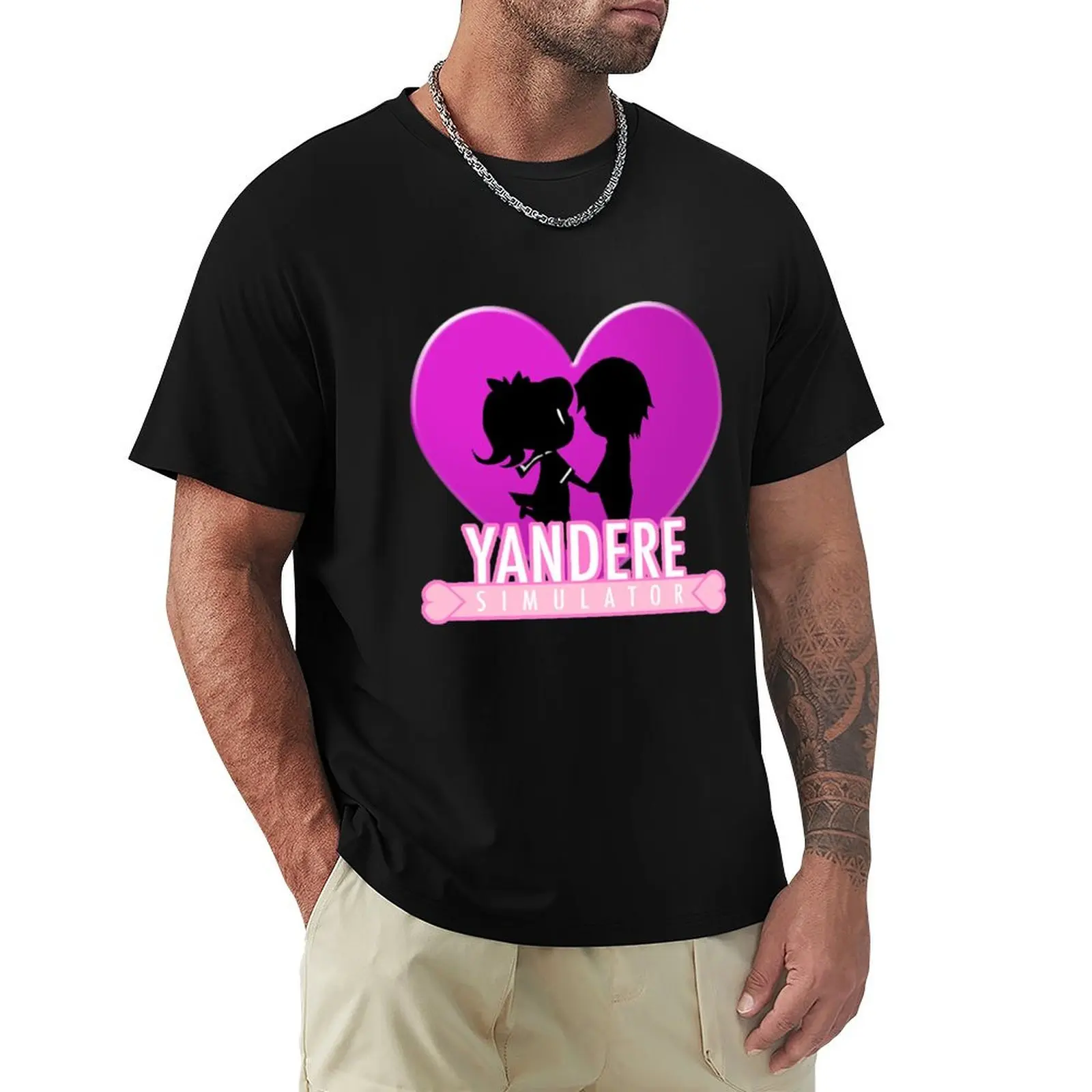 Yandere Simulator - Yandere Love Print T-Shirt cute clothes heavyweights blanks anime t shirts shirts men