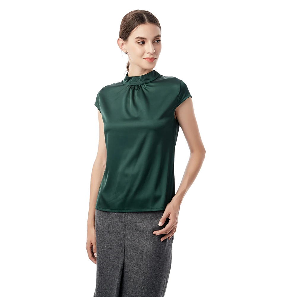 

Новая однотонная блузка-топ без рукавов из искусственного шелка для женщин