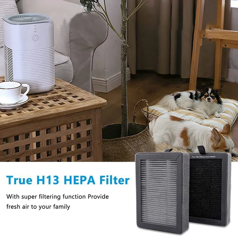 Filter pengganti LV-H128, cocok untuk LEVOIT LV-H128 pembersih udara, LV-H128 H13 True HEPA Filter pengganti 4 pak