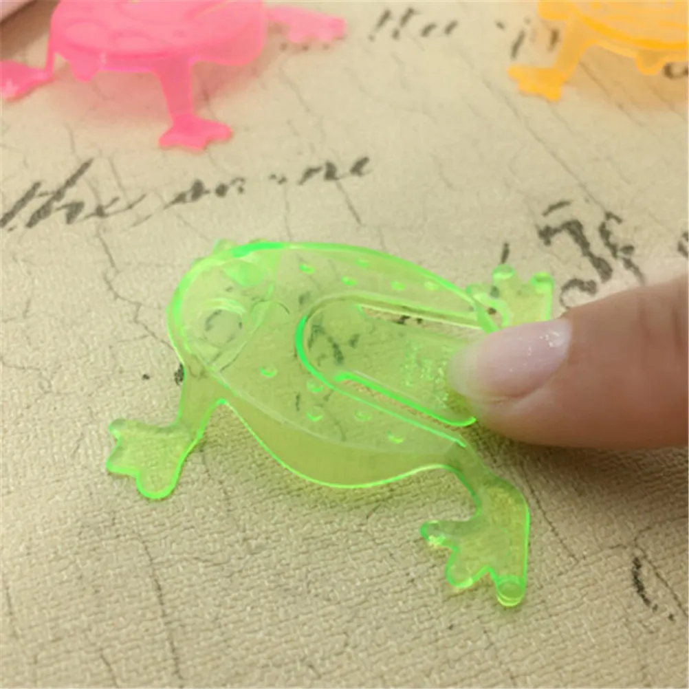 10 Pcs Jumping Frog Bounce Fidget Toys For Kids Novelty Assorted Stress Reliever Toys For Children Birthday Gift Party Favor