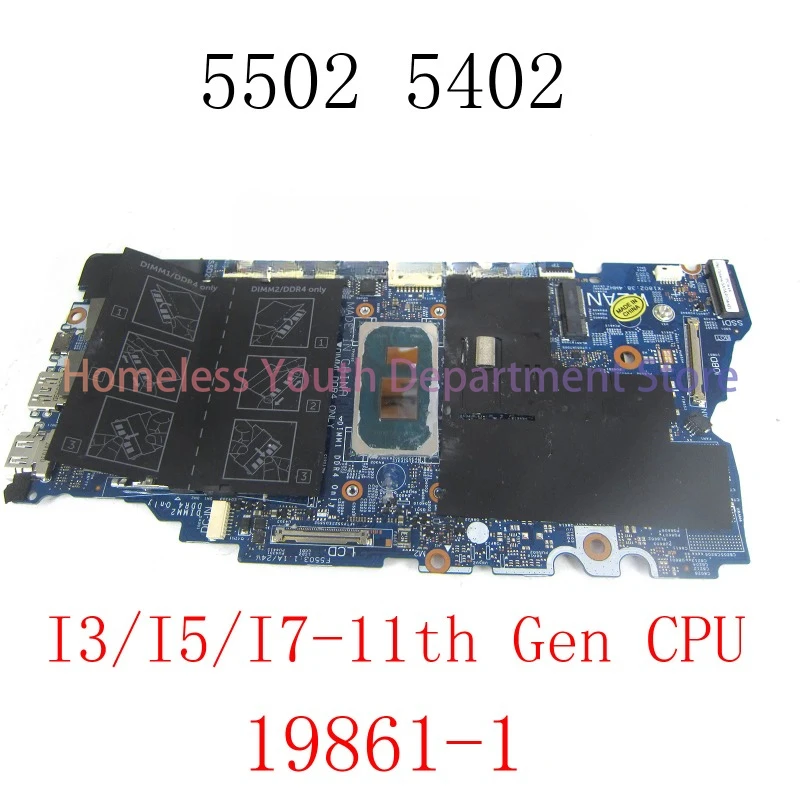 Per Dell Vostro 5502 5402 Inspiron 5409 5509 Scheda Madre Del Computer Portatile I3 I5 I7-11th CPU 19861-1 CN-0WNVYK Scheda Madre Del Notebook