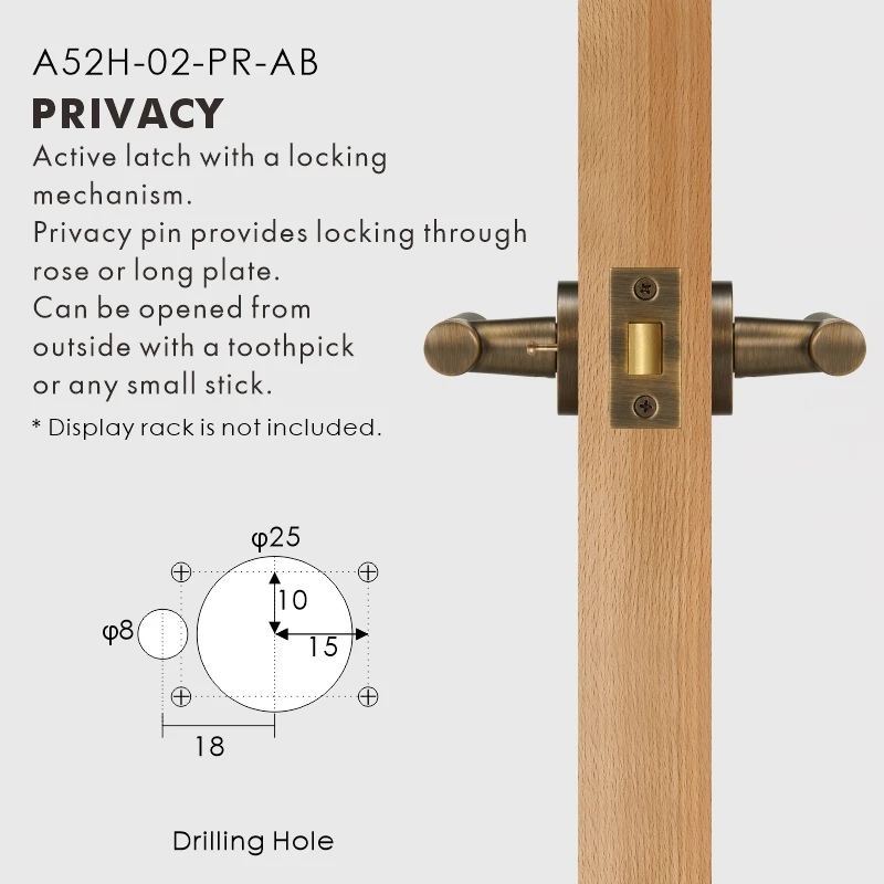 Nurlin Messing Kruis Gekartelde Binnendeurgreep Passage Privacy Set Insteekslot Duim Draai Deurhendel Set Antiek Brons